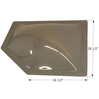 Picture of Icon  4"H Bubble Dome Neo Angle Smoke PC Skylight w/29.5" X 18.5"Flange 12207 22-6244                                        