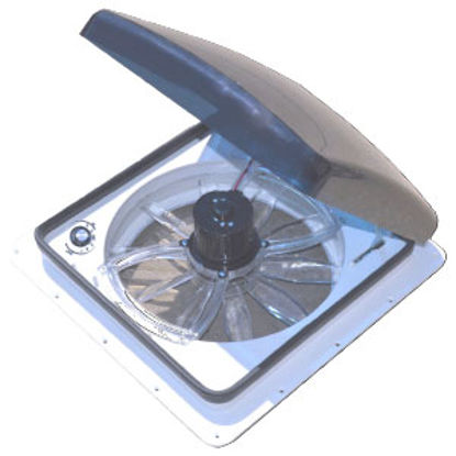 Picture of Heng's Zephyr White 14"x14" Roof Vent w/Reversible Fan SV1112-G4 22-8892                                                     