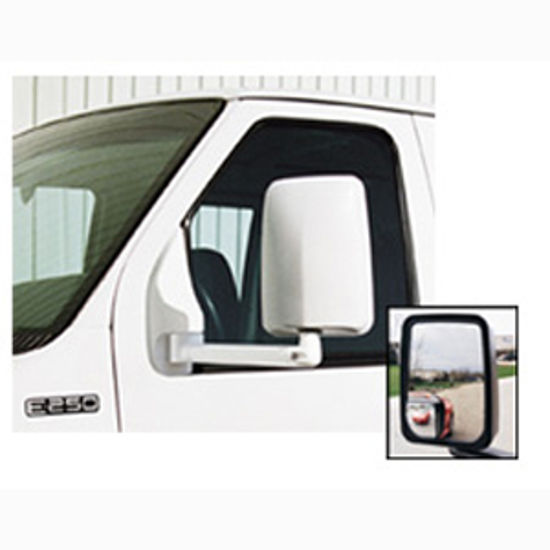 Picture of Velvac 2020 Mode Black Left Side Manual Flat Glass Foldaway Non-Heated Mirror 714559 23-0136                                 