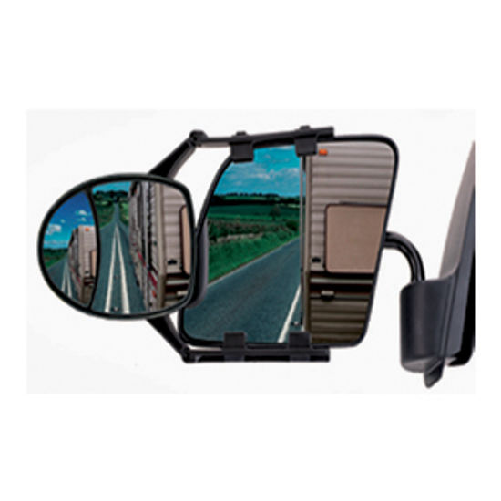 Picture of CIPA  Clip-On Dual-View Towing Mirror 11953 23-0325                                                                          
