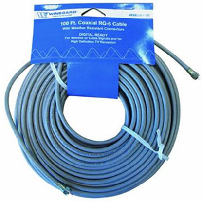 Picture of Winegard  Gray 100' RG6 Coaxial Cable w/O-Ring Connector CX-6100 24-0050                                                     