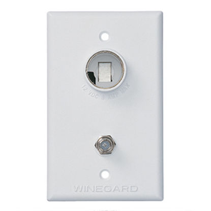 Picture of Winegard  White 12V Indoor Single Cable Receptacle TG-7341 24-0187                                                           