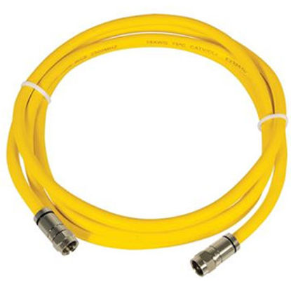 Picture of Marinco  Yellow 50' Coaxial Cable w/ F-Type Connection TVHDRV 24-0381                                                        