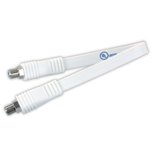 Picture of JR Products  White Deluxe Flat Cable Jumper 47915 24-0443                                                                    