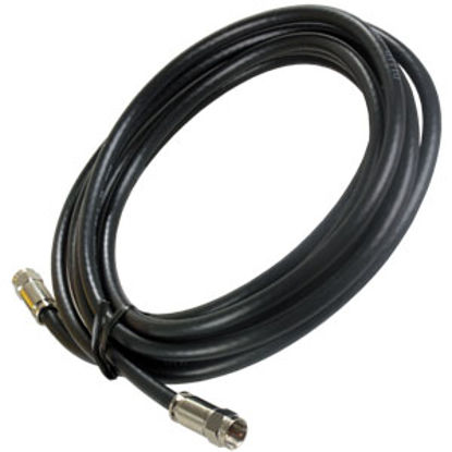 Picture of JR Products  Black 20' RG6 Coaxial Cable w/ Compression End 47975 24-0446                                                    