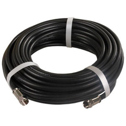Picture of JR Products  Black 50' RG6 Coaxial Cable w/ Compression End 47985 24-0447                                                    