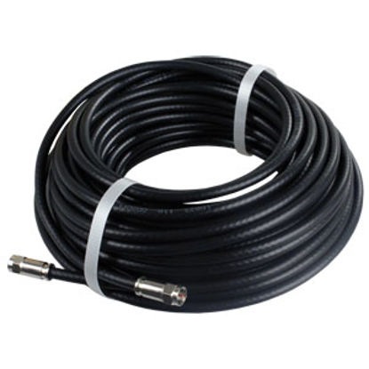 Picture of JR Products  Black 75' RG6 Coaxial Cable w/ Compression End 47995 24-0448                                                    