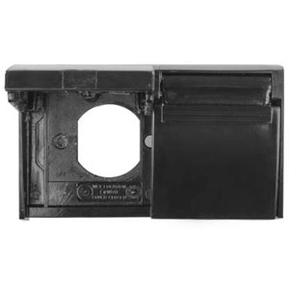Picture of JR Products  Black Receptacle Cover 05-12115 24-0521                                                                         