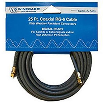 Picture of Winegard  Gray 25' RG6 Coaxial Cable w/ O-Ring Connector CX-0625 24-0821                                                     