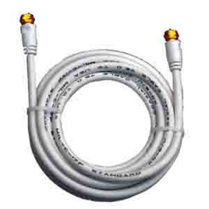 Picture of Prime Products  White 3' RG6U Coaxial Cable w/ Fittings 08-8020 24-1052                                                      
