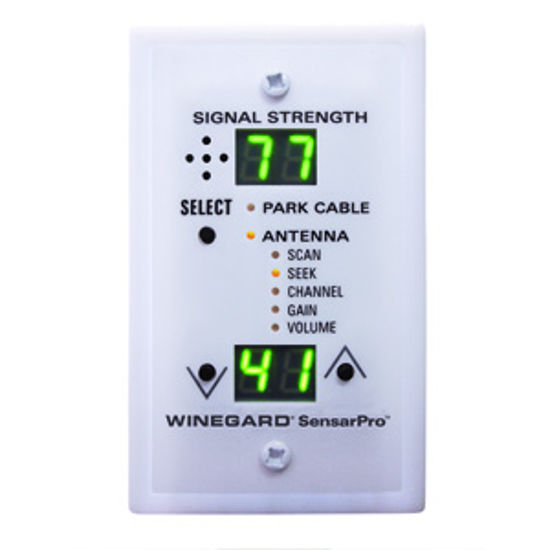 Picture of Winegard SensarPro (R) White Permanent Wall Mount Broadcast TV Antenna Signal Meter w/Digital Reado RFL-342 24-2108          