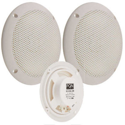 Picture of PQN  Set-2 White 5" Waterproof Speaker ECO50-4W 24-6049                                                                      