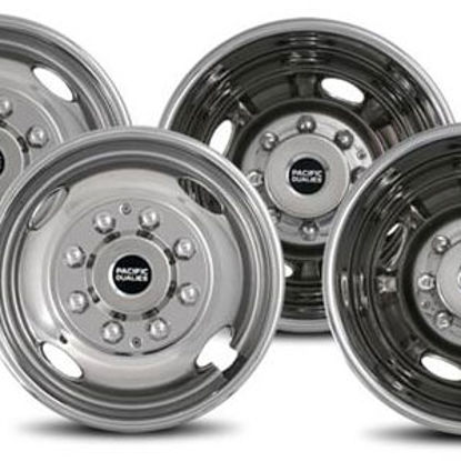 Picture of Pacific Dualies  4-Set 16" 8 Lug Bolt-On Wheel Simulator 39-4608 25-0884                                                     