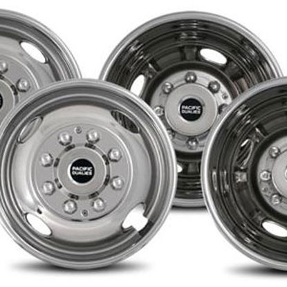 Picture of Pacific Dualies  4-Set 16" 8 Lug Snap-On Wheel Simulator 49-1608 25-0891                                                     