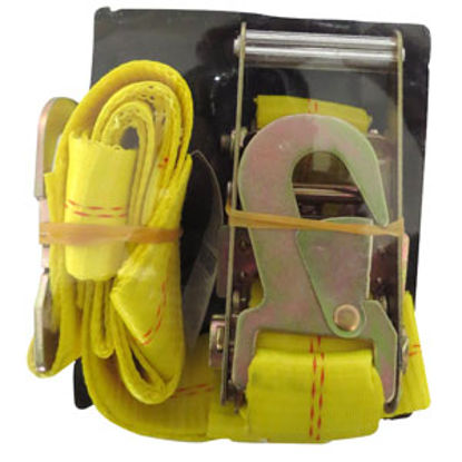 Picture of Trail FX  2" x 5-1/2' Yellow Ratchet Tie Down Strap A92011Y 25-8276                                                          