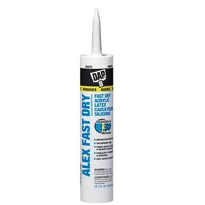 Picture of DAP Alex Fast Dry (R) White 10.1 Oz Acrylic Latex Caulk 18425 38-8927                                                        