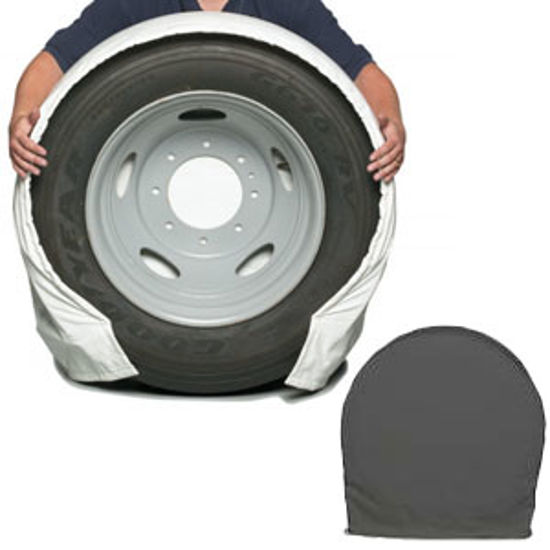 Picture of CoverCraft SnapRing TireSavers Set of 2 Black Vinyl 30"-32" DiaTire Covers ST7002BK 46-0050                                  