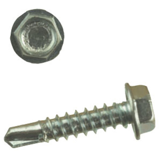 Picture of AP Products  100-Pack 8" X 1"L Unslotted Hex Washer Head Screw 012-DP100 8 X 1 69-0049                                       