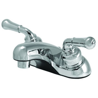 Picture of Relaqua  Chrome w/Teapot Handles 4" Lavatory Faucet w/Low-Arc Spout ALL-220RC 69-0311                                        