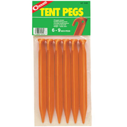 Picture of Coghlan's  6-Pack 9" Polypropylene Tent Peg 9496 69-0726                                                                     