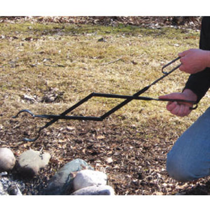 Picture of Campfire Grill Log Tweezers 5/8"W x 3/16"T x 2 To 6"L Ext Steel Campfire Tongs 1061 69-0749                                  