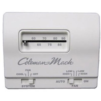Picture of Coleman-Mach  White Single Stage Cool Mechanical Wall Thermostat 7330F3361 69-1247                                           
