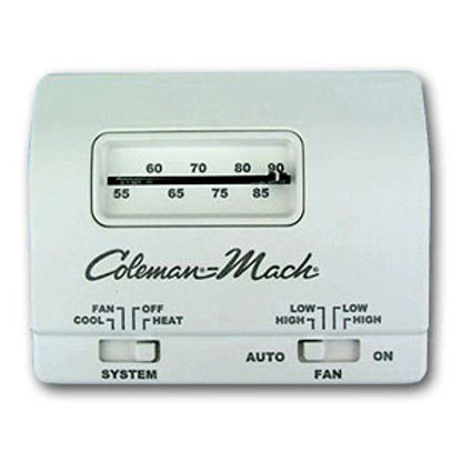 Picture of Coleman-Mach  White Single Stage Heat/Cool Mechanical Wall Thermostat 7330G3351 69-1248                                      