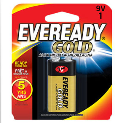 Picture of Eveready Gold (TM) 9V Zn-MnO2 Alkaline Battery A522BP 69-5092                                                                