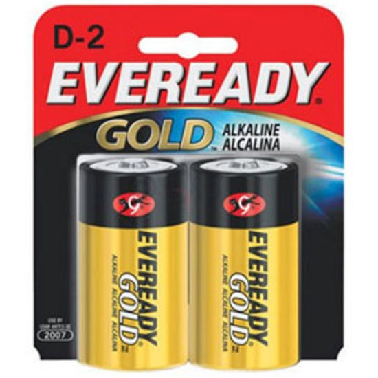 Picture of Eveready Gold (TM) 1.5V Zn-MnO2 D-Type Alkaline Battery A95BP-2 69-5096                                                      