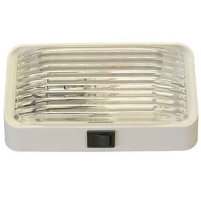 Picture of Gustafson  Clear w/Amber Lens Rectangular Porch Light w/Switch GSAM4018 69-5183                                              