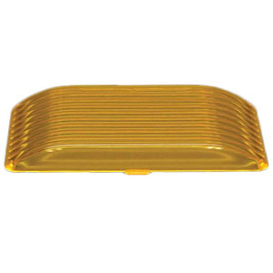 Picture of Gustafson  Amber Rectangular Lens For Gustafson Porch Lights GSAM4028 69-5186                                                