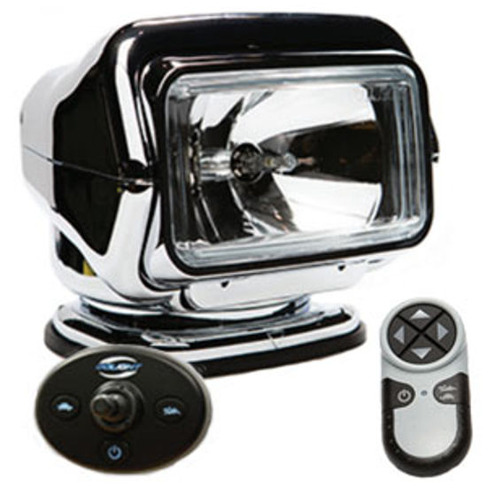 Picture of GoLight Stryker 65W Halogen Spot Light W/Chrome Housing & Wireless Remote 3066 69-5210                                       