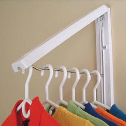 Picture of Instahanger  Espresso Wood Foldaway Clothes Hanging System AH12PF/MESP 69-5330                                               