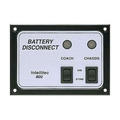 Picture of IntelliTEC  Black/Silver Battery Disconnect Switch Panel w/ On/ Off Indicator 01-00066-006 69-5346                           