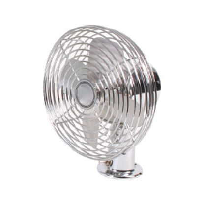Picture of Madison Accessories  Chrome 7.5" Dia x8.75" H 12V 2-Speed Ceiling Fan 21000 69-6532                                          