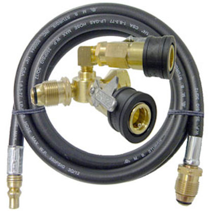 Picture of MB Sturgis  POL Tank Connector x Two QD x FPOL Outlet Brass LP Adapter Fitting 103538PKG 69-6642                             