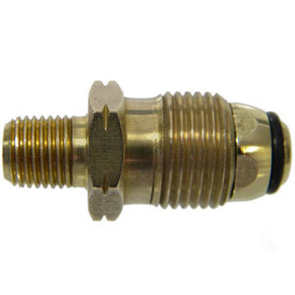 Picture of MB Sturgis  Excess Flow POL W/O-Ring X 1/4" MNPT Brass LP Adapter Fitting 204051PKG 69-6653                                  