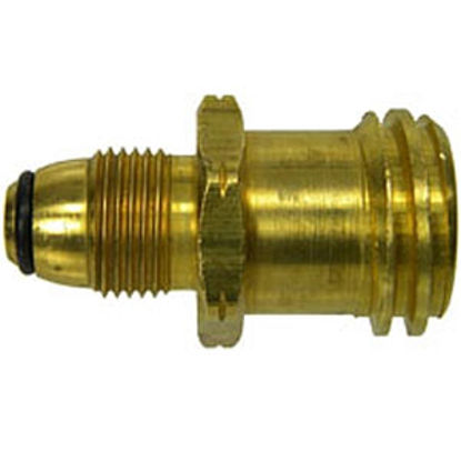 Picture of MB Sturgis  POL w/ O-Ring Type 1 Retro Q Adapter Brass LP Adapter Fitting 402152PKG 69-6657                                  