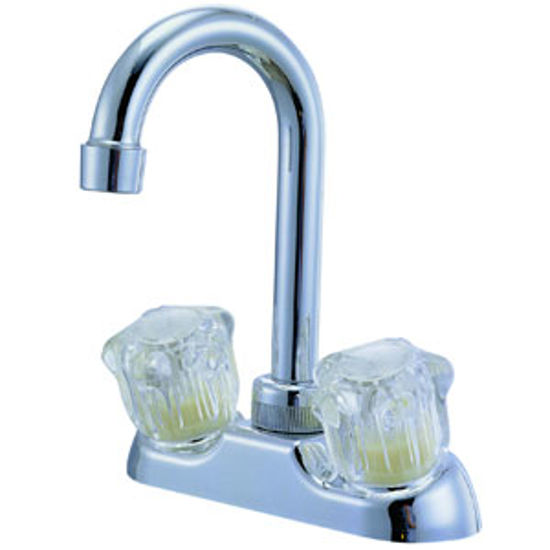 Picture of Relaqua  Chrome w/Clear Knobs 4" Kitchen Faucet w/Hi-Arc Spout AL-402-02RC 69-7072                                           