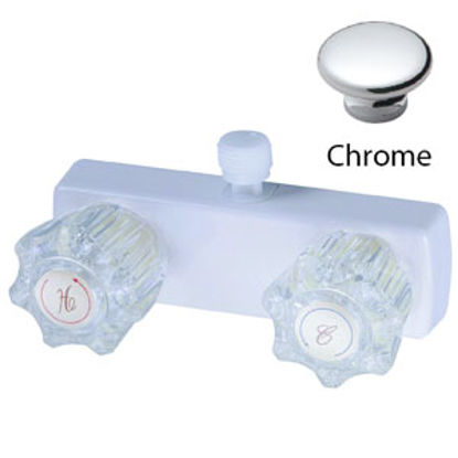 Picture of Relaqua  4" Chrome Plated Plastic Shower Valve w/Clear Knob AL-4031C 69-7073                                                 