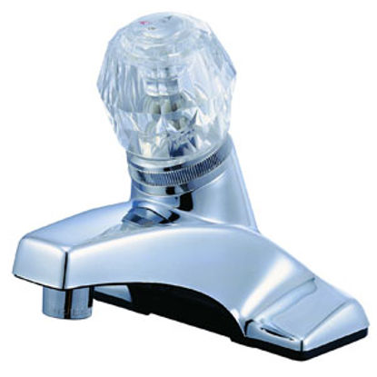 Picture of Relaqua  Chrome w/Single Clear Knob 4" Lavatory Faucet AL-4100RC 69-7076                                                     