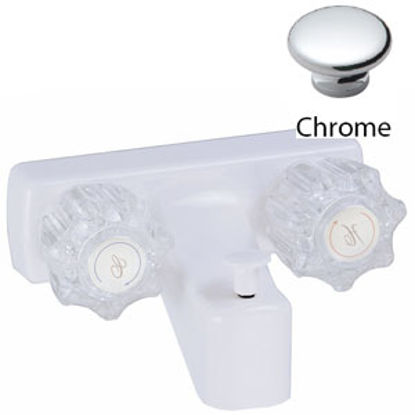 Picture of Relaqua  Chrome w/Clear Knobs 4" Lavatory Faucet AM-212C 69-7085                                                             