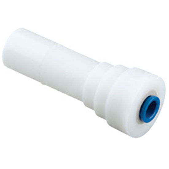 Picture of Sea Tech 24 Series 1/2" Male CTS x 1/4" Female QC OD Tube White Plastic Fresh Water Straight Re 012414-1004 69-7147          