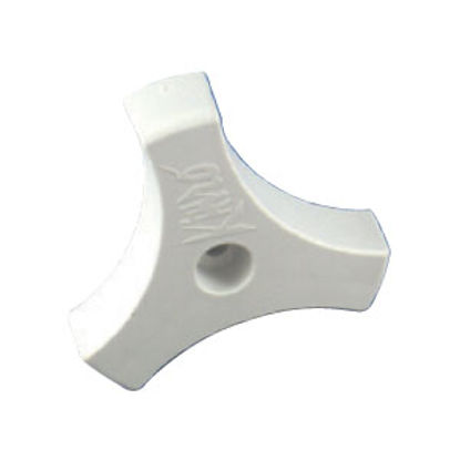 Picture of Strybuc  13/16" White Plastic Window Crank Knob 710CE WHT 69-7384                                                            