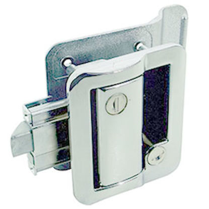Picture of Wesco Fastec White Entry Door Latch  69-8044                                                                                 