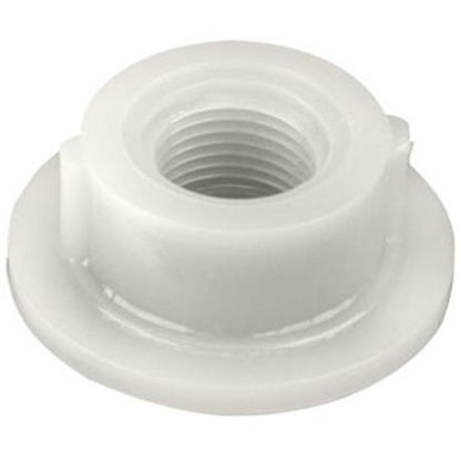 Picture of Ameri-Kart  White ABS Plastic 3/8" Raised Threaded Holding Tank Fitting 52C 69-8337                                          