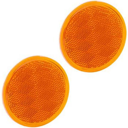 Picture of Bargman  3-3/16" Round Amber Stick-On Reflector 74-38-020 69-8423                                                            
