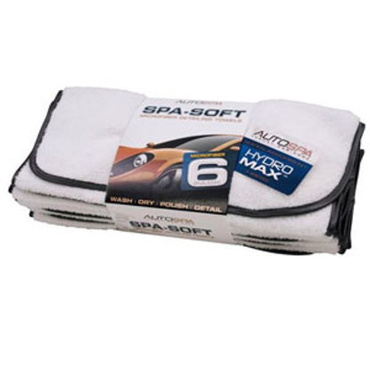 Picture of Carrand Spa-Soft 6-Pack Microfiber 12" x 16" Detailing Polishing Cloth 45625AS 69-8607                                       