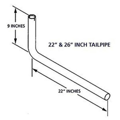 Picture of Cummins Onan  22" 90 Deg Bend Generator Tailpipe for Cummins Onan Models 155-3481-01 69-8681                                 