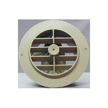 Picture of D&W INC.  Black 4" Round 360 Deg Rotation Heating/ Cooling Register w/ Damper 3840RBK 69-8745                                